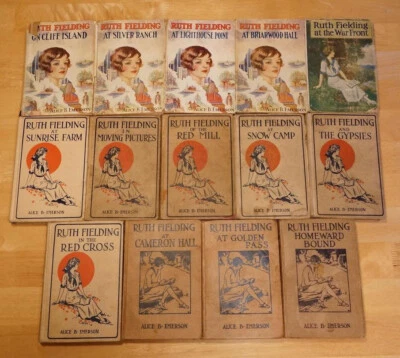 14 Antique Books'Ruth Fielding'series,Alice B. Emerson, 1910s-1920s Antiquarian  - Image 1 of 4