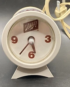 Vintage 70's SCHLITZ BEER CAN ELECTRIC DESK CLOCK MILWAUKEE WISCONSIN, RARE. - Picture 1 of 8