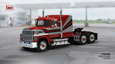 IXO 1/43 TRUCK TRACTOR CAB TR052 FORD LTL-9000 1978 Rosso bianco/Red white USA - Immagine 1 di 4