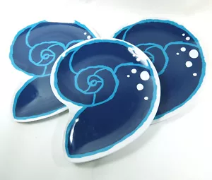 Set of 4 Blue Snail Shell Plates, Kids Melamine Target 2008 - Picture 1 of 6