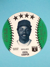 1985 JOX by Thom McAn Disc Cecil Cooper Milwaukee Brewers ⚾