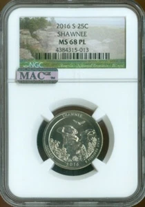 2016-S Shawnee Quarter NGC MS68 PL MAC Quality - Picture 1 of 2