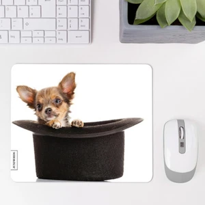 JUNIWORDS Mauspad Mousepad "Hund im Hut" Geburtstag Geschenk Weihnachten  - Bild 1 von 3