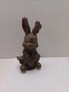 Original Rare Antique Vtg Cast Iron 8” Cute Bunny Rabbit Rubber Toy Mold Easter - Picture 1 of 6