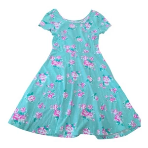 Girls SO Floral Dress Size L (14) Teal Pink - Picture 1 of 6