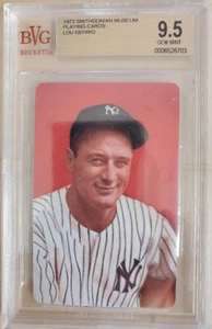 1973 LOU GEHRIG* SMITHSONIAN PLAYING CARDS BVG/BGS 9.5 GEM MINT KING OF DIAMONDS - Picture 1 of 1