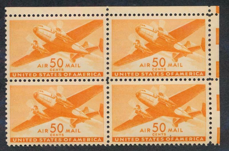 UNITED STATES (US) C31 MINT VF-XF NEVER HINGE 50c BLK 4 - Image 1 of 1