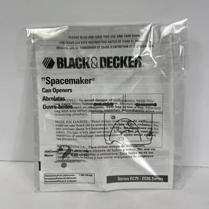 Black &Decker Spacemaker Can Opener EC75-EC85 Instruction Booklet - Picture 1 of 12