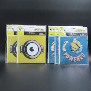 Minions Rise Of Gru Reusable 3D Sticker Eye & Minion Powered New Sealed Lot of 5 - Picture 1 of 6