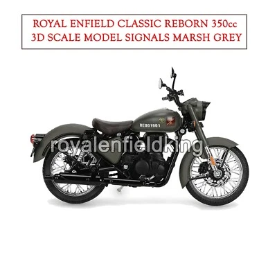 Fit For Royal Enfield Classic Reborn 350 3D scale miniature "Signals Marsh Grey" - image 1 of 4