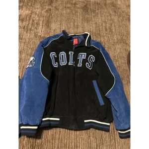 NFL Indianapolis Colts Varsity Bomberjacke schwarz & blau offiziell lizenziert XL - Bild 1 von 3