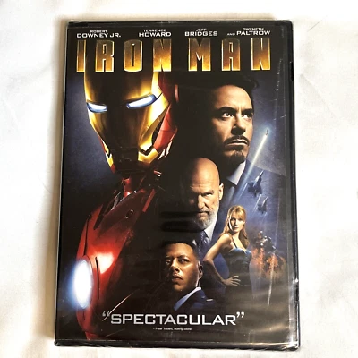 Iron Man DVD Marvel MCU Superhero Robert Downey Jr Jeff Bridges Action 2008 - Image 1 of 4