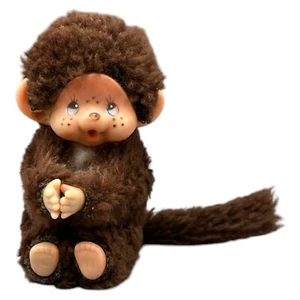 Sekiguchi Monchhichi Klammerfigur Stofftier Affe Monchichi 9cm Braun Vintage Alt - Bild 1 von 9