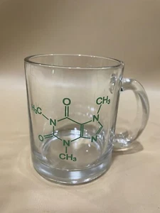 Vintage Caffeine Molecular Beaker Chemistry Glass Coffee Mug - Picture 1 of 7