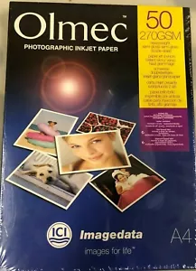 Olmec Photo Inkjet Paper Semi Gloss A4 8.3" x 11.7", 50 sheet box, 270gsm Epson - Picture 1 of 2