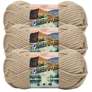 (3 Pack) Lion Brand Yarn 135-122V Hometown Bulky Yarn, Highland Park Beige - Picture 1 of 4