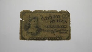 1863 $.10 Fourth Issue Fractional Currency Obsolete Bank Note Bill! 4th AG - Picture 1 of 2