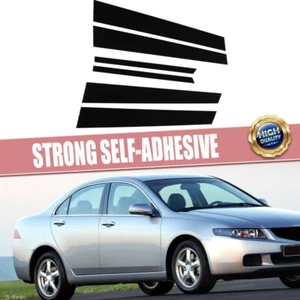 Window Door Pillar Posts Cover Trims For Honda Accord 03~2007 Sedan Gloss Black - Picture 1 of 11