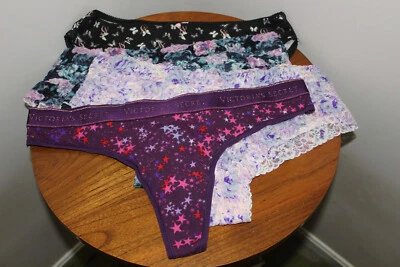 VICTORIA'S SECRET BIKINI (1) CHEEKY (2) & THONG (1) COMBO LACE FLORAL SIZE XL — 第 1/4 张图片
