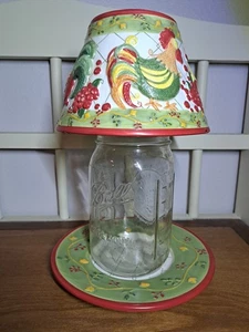 Yankee Candle Lori Chicken Hen Rooster Candle Topper & 8" Plate EUC Farm Decor - Picture 1 of 6