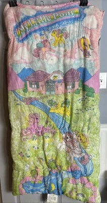 Saco de dormir My Little Pony 1986 vintage Hasbro 28" x 54" - ¡crebilla de trabajo! Foto 1 de 4