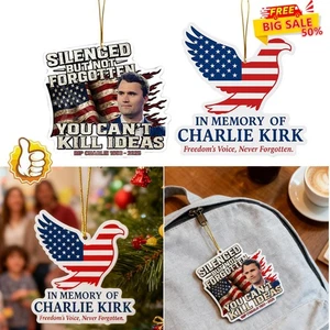 Charlie Kirk Pendant Silenced But Not Forgotten – You Can’t Kill Ideas GX - Picture 1 of 15