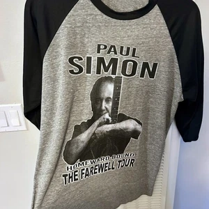Camisa Paul Simon Tour Homeward Bound Farewell Tour 2018 Lg Negro Gris 3/4 EE. UU. - Imagen 1 de 7