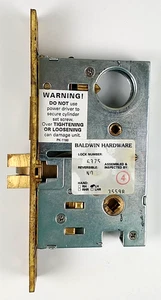 Baldwin 6375.003 Entry Mortise Lock Less Cylinder LH Polished Brass NEW 1007 - Picture 1 of 6