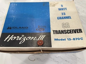 1970 MIDLAND CB RADIO MODEL 13-870C Transceiver W/Mic+ PowerSupply Pwrs ON - Picture 1 of 22