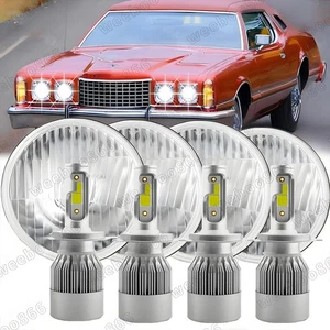 4pcs 5.75" 5-3/4 inch LED Headlights Hi/Lo Beam for Ford Thunderbird Torino - Picture 1 of 13