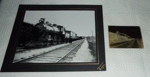 ANTIQUE 4 1/4" X 3 1/4" B&W GLASS NEGATIVE + 8 X 10 B&W PHOTO OF LOCOMOTIVE 241 - Picture 1 of 11