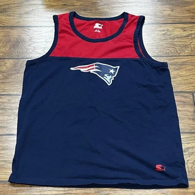 Camiseta sin mangas Starter New England Patriots para hombre L fútbol americano bloque de color NFL rojo azul Foto 1 de 4