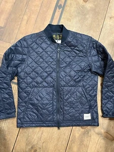 Barbour Quilted Naval searchlight men’s medium Blue full Zip jacket NWT - Picture 1 of 12