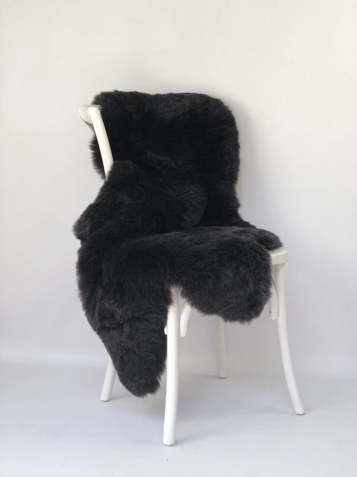Dark Grey Icelandic sheepskin throw - Image 1 of 1