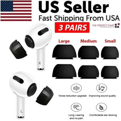 Replacement Ear Tips For Apple Airpods Pro Memory Foam Tips Airpod Pro - 3 Pairs - Image 1 of 4
