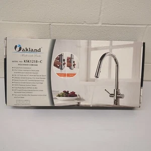 Oakland Two Handle Pull-Down Kitchen Faucet in Chrome Finish - Picture 1 of 6