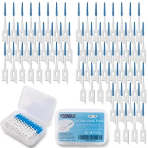 200 PCS Soft interdental Brushes, Dental Toothpicks Brush Between Teeth, Toot... - Picture 1 of 6