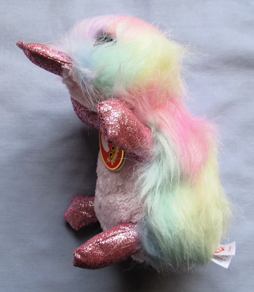 PETUNIA the RAINBOW TIE-DYE PLATYPUS Ty 6 " Beanie Boos - NEW with MINT TAGS - Image 1 of 1