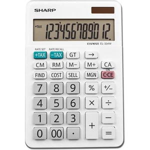 Sharp EL-334W Large Desktop Calculator 12-Digit LCD EL334W - Picture 1 of 3