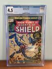 Marvel Comics Nick Fury #1 CGC 4.5 Cr-OW Pages SHIELD 1973