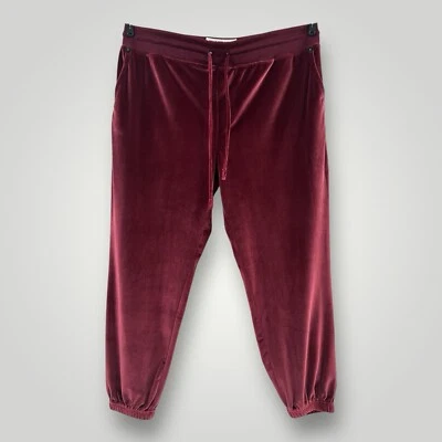 Pantalones deportivos True Religion de terciopelo rojo para mujer 3XL salón Y2K Foto 1 de 4