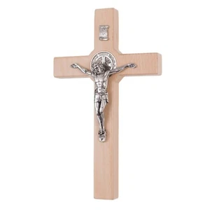 Croce di San Benedetto pendente in legno, colore 22x12x1,8cm - Imagen 1 de 3
