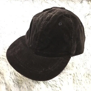 Kangol Vintage 80s 90s Velour Baseball Cap Hat Brown USA Union Stretch One Size - Picture 1 of 6