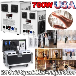 2X700W Sparkler Firework Cold Spark Machine Flame Sparker Machine Wedding+Case - Picture 1 of 17