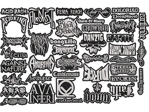 Doom Metal full EMBROIDERY shaped 10pcs/Lot Random Mix Sew-On Patches - Picture 1 of 3