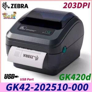 Zebra GK420D Direct Thermal Barcode Label Printer GK42-202510-001 USB Desktop - Picture 1 of 10