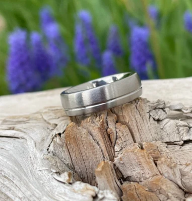 Minimalist Ring, Titanium Band, Made to Order, Mens Jewelry, 6mm, Wedding - Image 1 of 4