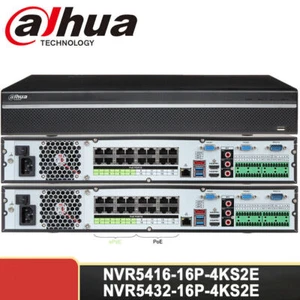 Dahua 16 POE NVR5416-16P-4KS2E NVR5432-16P-4KS2E 16/32CH Network Video Recorder - Afbeelding 1 van 7