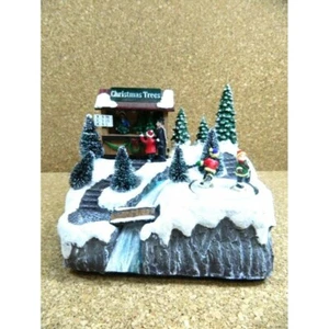 Christmas Village Tree Seller Cm15x20x16h with Lights, Music and Movement - Picture 1 of 5