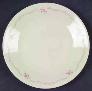 Corelle "English Breakfast" 6 3/4"  Bread Plate   Pink Flowers  - Picture 1 of 2